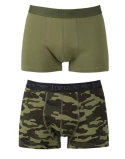 TOP GUN - Boxer Shorts, 2 pak, Oliven/Camoflage