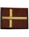 Dannebrog, stor med Velcro, Sand/brun