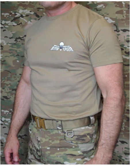 ParaWings T-shirt i MTS-Khaki, Lille sort vinge