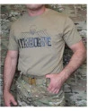 ParaWings T-shirt i MTS-Khaki, Stort Airborne/sort vinge bryst
