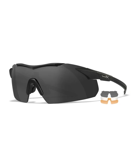 Wiley X - Vapor COMM, 2.5, Grey/Clear/Light Rust med sort stel