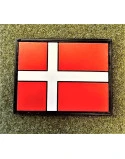Dannebrog, PVC med Velcro (6,5x5cm)