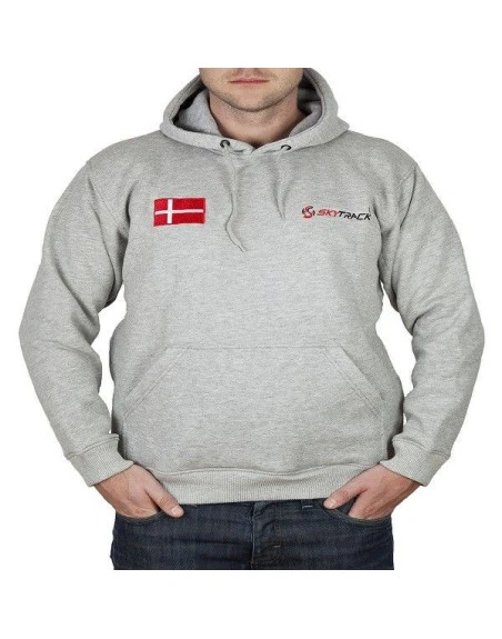 Hoodie med Dannbrog