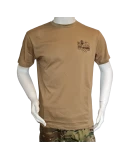 LANCER - T-shirt, MTS-Khaki m. Jydske Dragonregiments Regimentsmærke