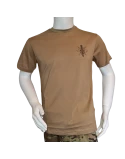 LANCER T-shirt i MTS-Khaki, m. Føringsstøtteregimentets Regimentsmærke trykt på brystet.