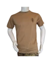 LANCER T-shirt i MTS-Khaki, m. Føringsstøtteregimentets Regimentsmærke trykt på brystet.