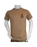 LANCER T-shirt i MTS-Khaki, m. Hærens Sergentskoles enhedsmærke trykt på brystet