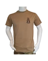 LANCER T-shirt i MTS-Khaki, m. Hærens Sergentskoles enhedsmærke trykt på brystet