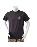 LANCER T-shirt, Sort m. Føringsstøtteregimentets Regimentsmærke trykt på brystet