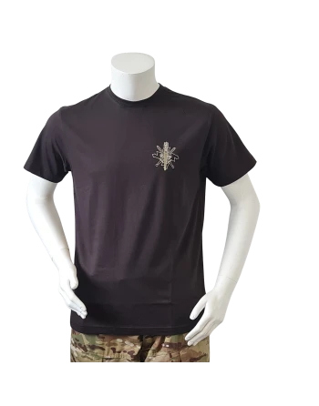 LANCER T-shirt i MTS-Khaki, m. Føringsstøtteregimentets Regimentsmærke trykt på brystet.