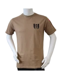 LANCER T-shirt i MTS-Khaki, m. Trænregimentets Regimentsmærke trykt på brystet
