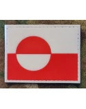 Erfalasorput - Grønlandsk flag, PVC med Velcro (6,5x5cm)