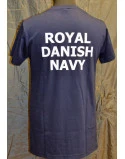 LANCER - T-shirt, Marineblå med ROYAL DANISH NAVY tryk på ryg