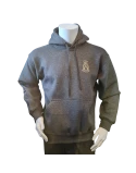 Lancer - Hoodie u/zip, Mørkegrå med HÆRENS SERGENTSKOLE tryk på ryg