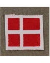 Dannebrog, lille, vævet, sy på, Rød/hvid