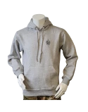 Lancer - Hoodie u/zip, Grå med SLESVIGSKE FODREGIMENT tryk på ryg