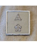 Gradstegn Løjtnant, khaki på Velcro