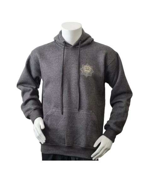 Lancer - Hoodie u/zip, Mørkegrå med LIVGARDEN tryk på ryg