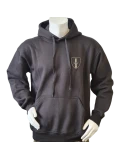 Lancer - Hoodie u/zip, Sort med DANSKE ARTILLERIREGIMENT tryk på ryg