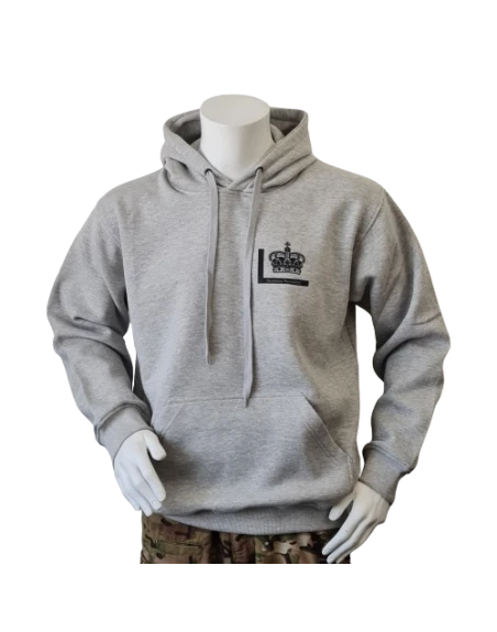Lancer - Hoodie, grå med FLYVERHJEMMEVÆRNET tryk på ryg