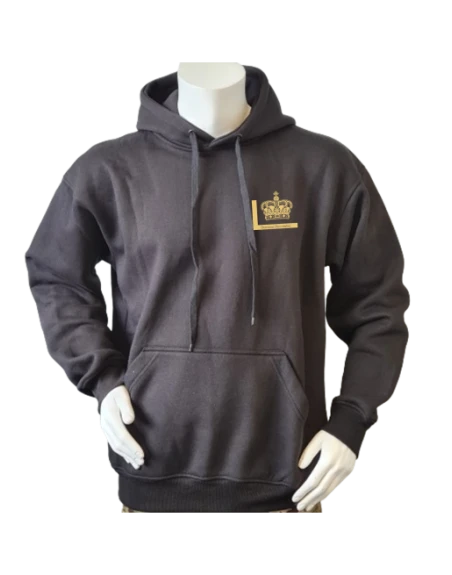 Lancer - Hoodie, med 1/1 LG,  Fløjkompagniet-tryk på ryg, Sort