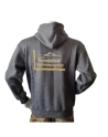 Lancer - Hoodie, med 1/1 LG,  Fløjkompagniet-tryk på ryg, Mørkegrå