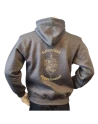 Lancer - Hoodie u/zip, Mørkegrå med SLESVIGSKE FODREGIMENT tryk på ryg