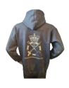 Lancer - Hoodie u/zip, Mørkegrå med INGENIØRREGIMENTET tryk på ryg
