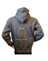 Lancer - Hoodie u/zip, Mørkegrå med EFTERRETNINGSREGIMENTET tryk på ryg