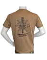 LANCER T-shirt i MTS-Khaki, m. Føringsstøtteregimentets Regimentsmærke trykt på brystet.