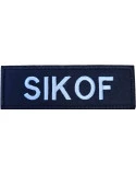 SIKOF ærmemærke, Sort/Hvid på velcro