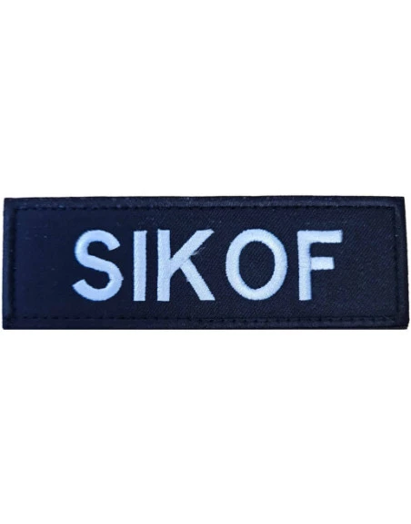 SIKOF ærmemærke, Sort/Hvid på velcro