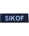 SIKOF ærmemærke, Sort/Hvid på velcro