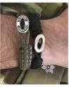 From Soldier To Soldier - Armbånd, Oliven med sort FSTS sølvlås