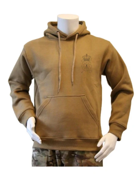 Lancer - Hoodie, MTS-Khaki med EFTERRETNINGSREGIMENTET tryk på ryg