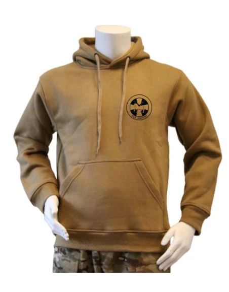 Lancer Hoodie, Coyote med Hjemmeværnskompagni Horsens, tryk på ryg