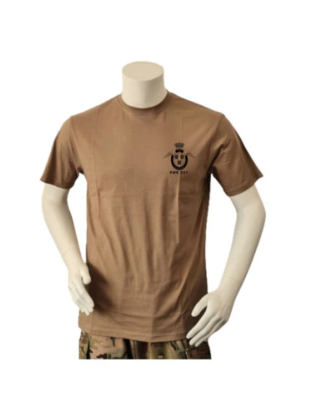 Lancer T-shirt med FHV 221, tryk på bryst, MTS-Khaki