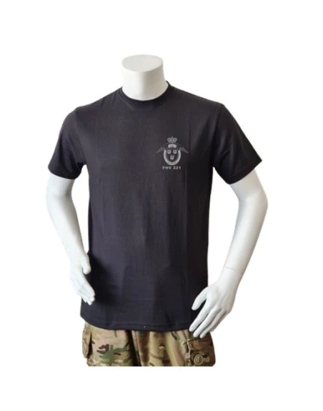 Lancer T-shirt, Sort med FHV 221, tryk på bryst