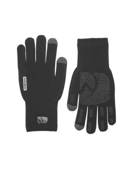 SealSkinz - ANMER, Vandtæt strikhandske med grip, sort