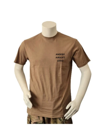 LANCER - T-shirt med Andeby Airsoft, tryk på bryst, MTS-Khaki