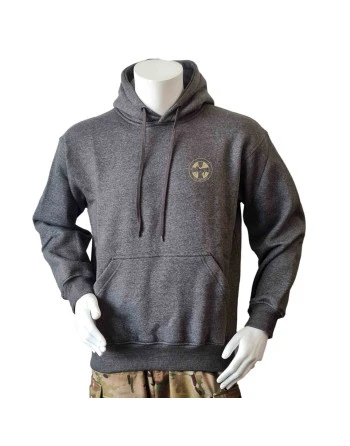 Lancer Hoodie, Mørkegrå med HVK Horsens, tryk på ryg
