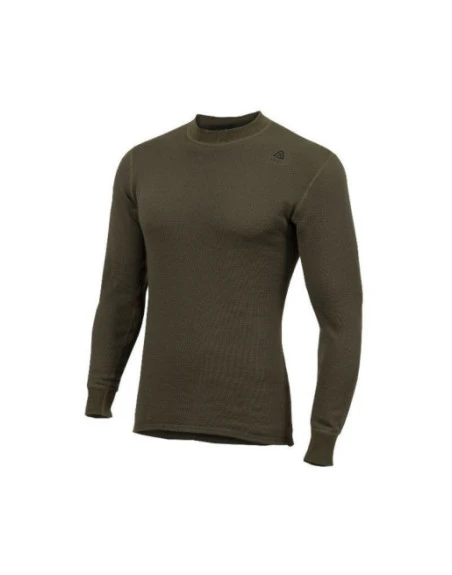 ACLIMA - Hotwool Shirt 230gram, Crewneck, Oliven, str. XL