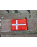 Danish Flag, small with Velcro, Red/white
