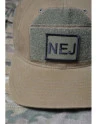 Patch til NEJ Hatten - Sort/Oliven - med velcro