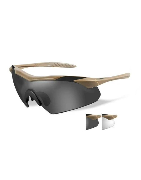 Wiley X - Vapor Grey/Clear med Tan stel
