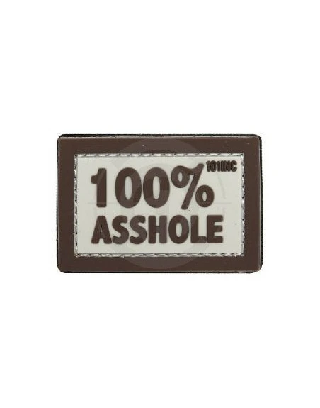 100% Asshole 3D PVC Patch, Sand/Grøn