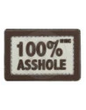 100% Asshole 3D PVC Patch, Sand/Grøn