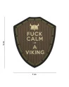 PATCH 3D PVC FUCK CALM BROWN/GREEN