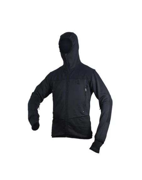 MLV - Tactical Tight Fleece (TTF), med hætte, sort 